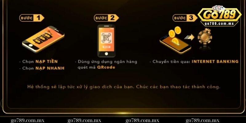 Thao tác thanh toán đơn giản qua thẻ cào điện thoại tại Go789